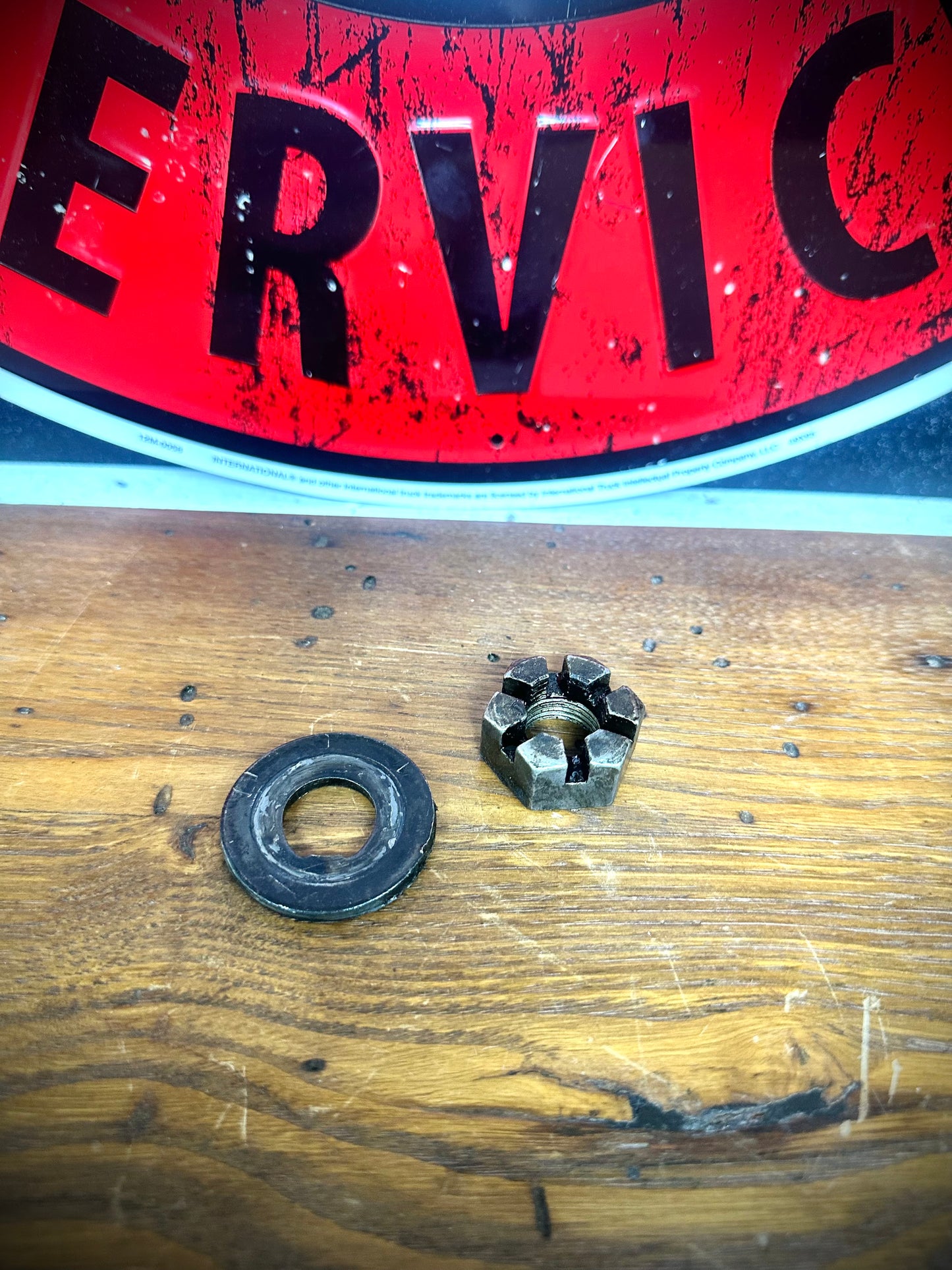 OEM IH Front Spindle Retainer Nut and Washer - 1/2T - SFJJ2T0276