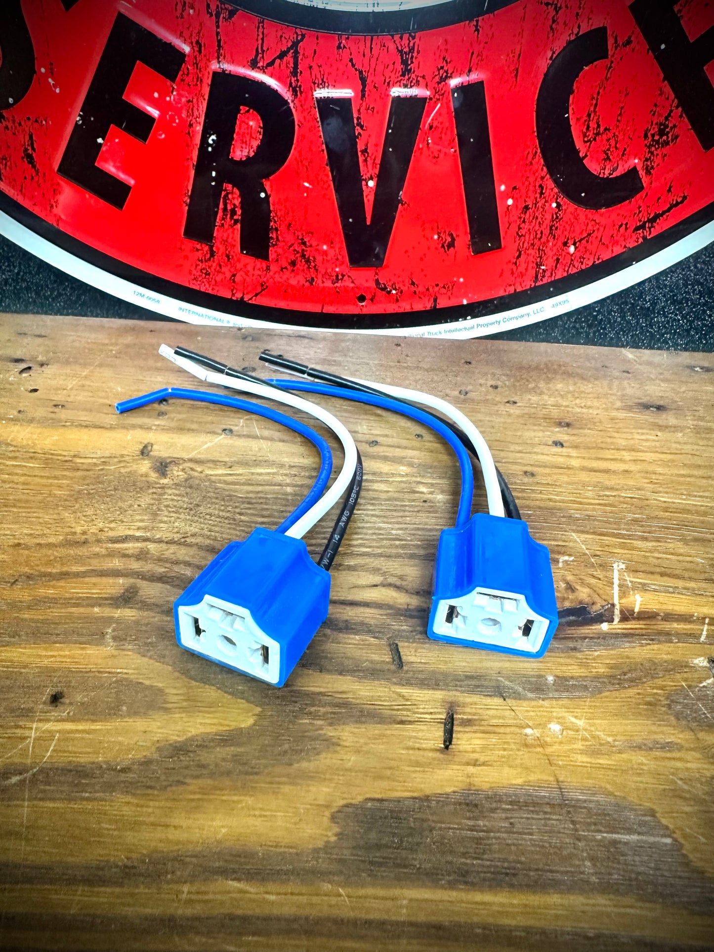 Replacement Pigtail Socket Wiring Harness Headlight Plug Heavy Duty (Ceramic Headlight Connector) - Set of 2 - SFJJ2T0279A/SFJJ2T0279B