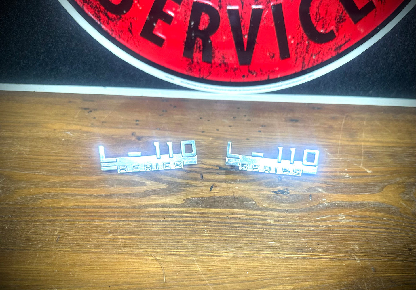 OEM IH L110 Emblems - Pair - Excellent Condition - SFJJ2T0241