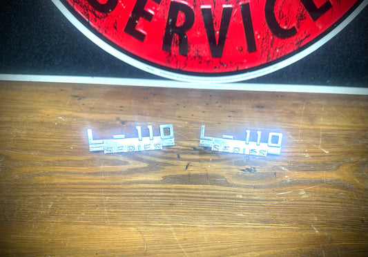 OEM IH L110 Emblems - Pair - Excellent Condition - SFJJ2T0241