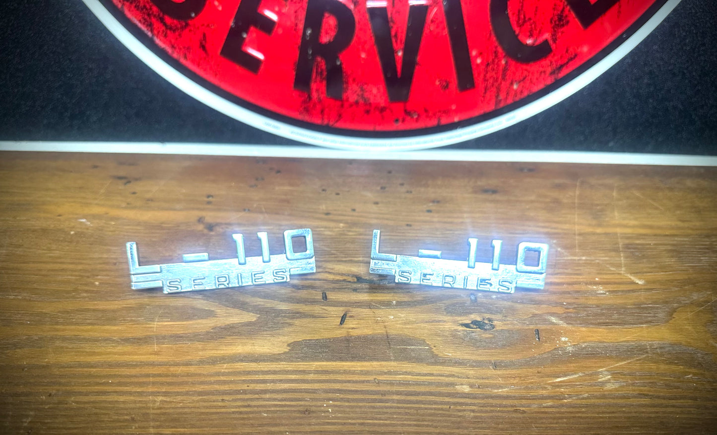 OEM IH L110 Emblems - Pair - Excellent Condition - SFJJ2T0241