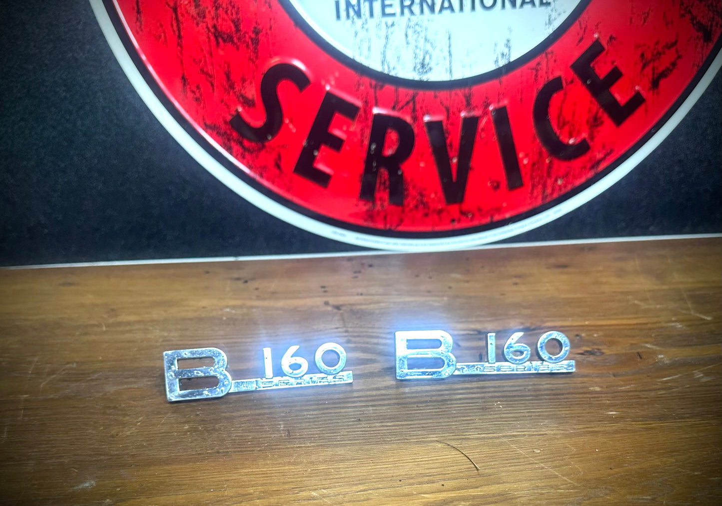 OEM IH B160 Emblems - Pair -  Good Condition - SFJJ2T0242