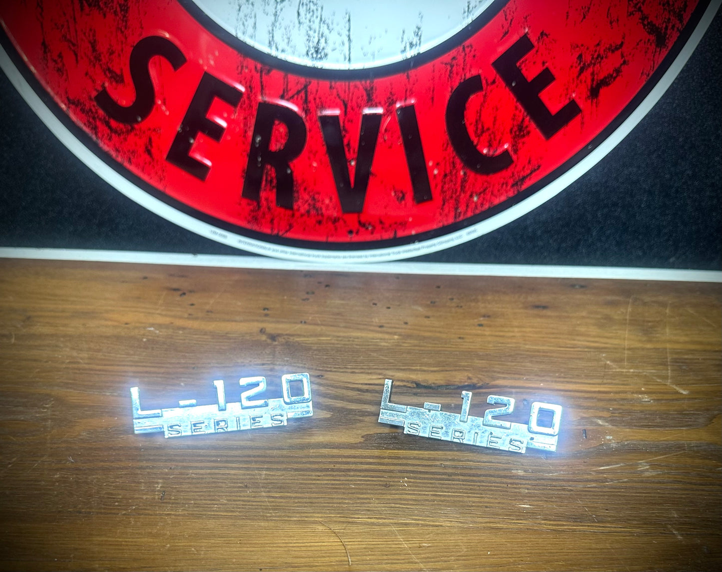 OEM IH L120 Emblems - Excellent Condition - SFJJ2T0163