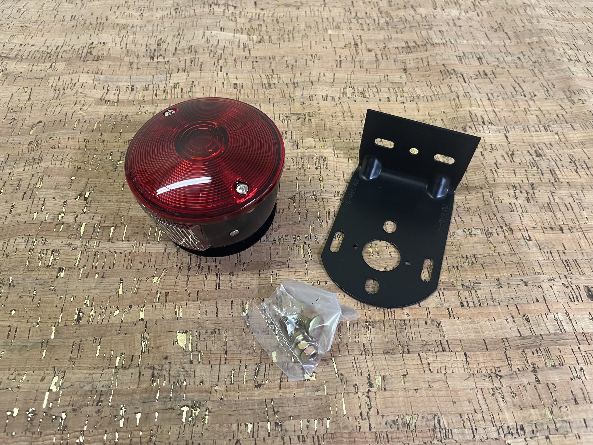 Round Tail Light and Tail Light Mounting Bracket Kit. Single Set. (har ...